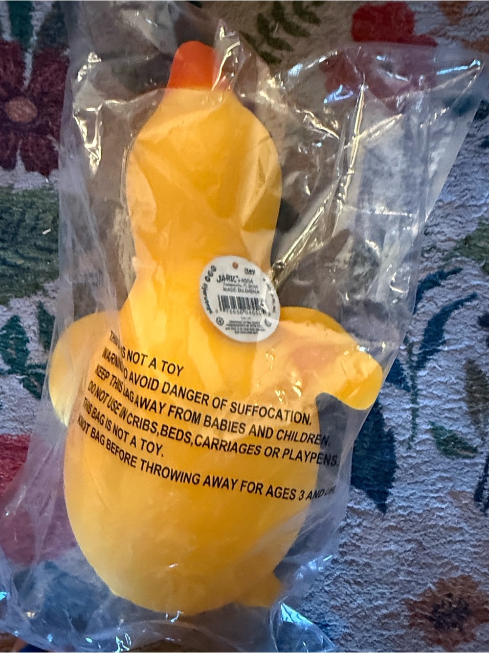 Yellow squish duck new in package